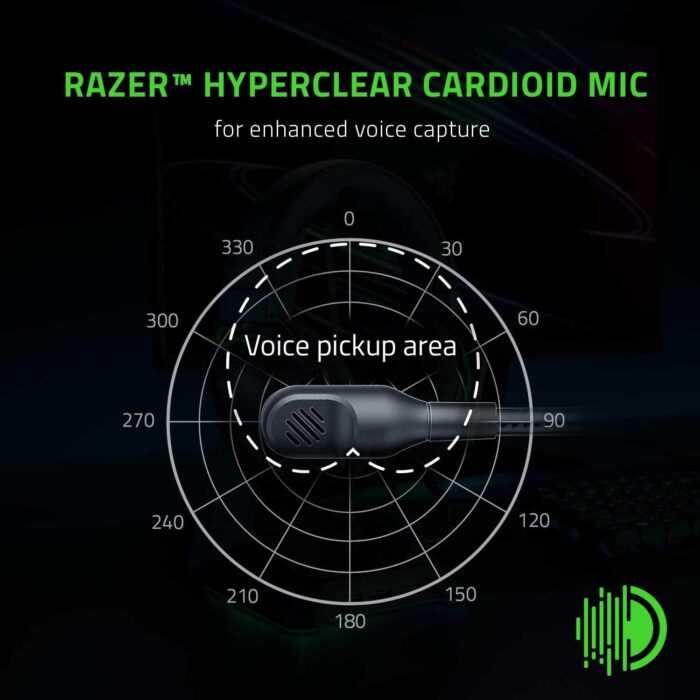 Razer BlackShark V2 X Gaming Headset: 7.1 Surround Sound - 50mm Drivers - Memory Foam Cushion - PC, PS4,PS5, Nintendo Switch, Xbox One, Xbox Series X & S, Mobile - 3.5mm Audio Jack - Black - Image 4