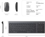 Necomi Rechargeable Keyboard and Mouse Wireless,USB A & Type C Receiver 2.4G Mouse and keyboard,Type C charging(English+Arabic) - Image 6