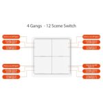 Tuya ZigBee Wireless Smarts Scene Switch 4 Gang Scenario Switch 4 Road Slab Scene Keys Switch Tuya Smarts Home Assistant Smarts Home Automation Compatible with Alexa, Google Home, Siri, Smarts Life - Image 3