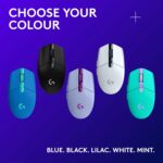 Logitech G305 Lightspeed Wireless Gaming Mouse, HERO Sensor, 12,000 DPI, Lightweight, 6 Programmable Buttons, 250h Battery Life, On-Board Memory, Compatible with PC / Mac - White - Image 8