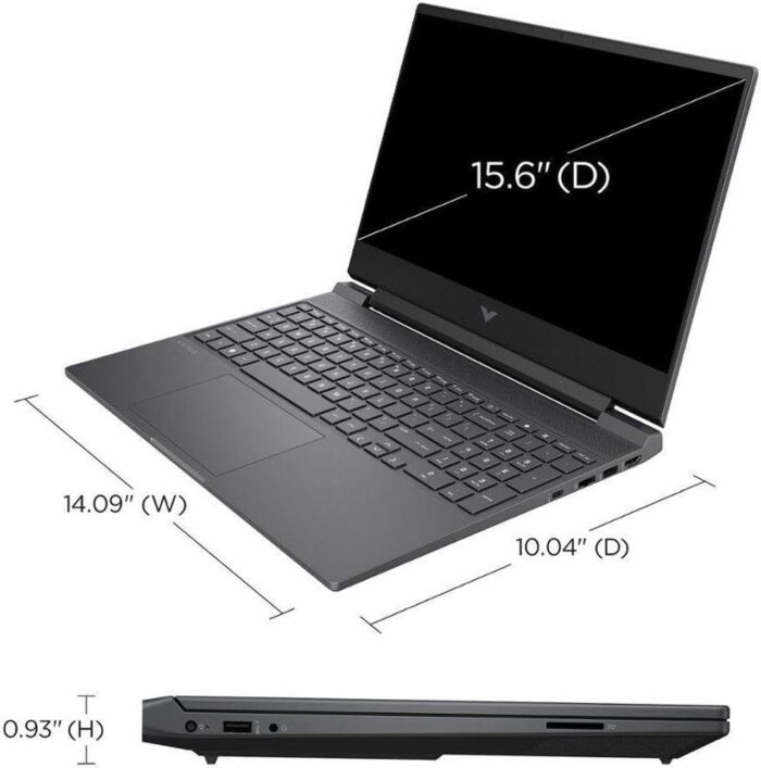 HP Victus 144Hz 15.6" FHD Gaming Laptop, AMD Ryzen 5 7535HS Processor, Radeon RX 6550M, 8GB RAM 512GB SSD, Backlit Keyboard, Windows 11 Pro, Mica Silver - Image 6