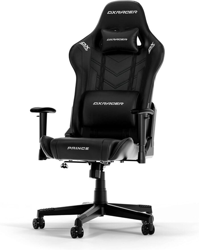 DXRacer (the Original) Prince P132 Gaming Chair, Faux leather, Black, Up to 185 cm