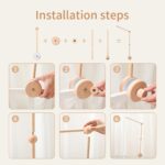 let's make (PMZ105101-1P HJ) - Wooden Baby Mobile Crib Holder,Wooden Mount for Mobile Hanging, Baby Crib Attachment for Nursery Decor - Image 5