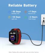 BIGGERFIVE Smart Watch for Kids, Fitness Tracker Watch Pedometer, Heart Rate, 5ATM Waterproof, Sleep Monitor, Alarm Clock, Calorie Step Counter, Puzzle Games, HD Touch Screen for Girls Boys Ages 3-14 - Image 6