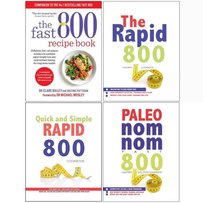 Short Books Ltd/Iota Publishing Limited Fast 800 Recipe Book, Fast Diet For Beginners, Nom Nom Fast 800 Cookbook, Paleo Nom Nom Fast 800 Cookbook 4 Collection Set