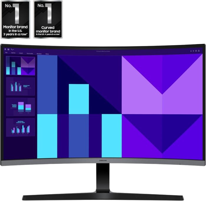 Samsung 32-inch S3 (S39GD) FHD 100Hz Curved Monitor, Game Mode, Eye Saver Mode, Multiple Connectivity with HDMI Port, Built-in Speakers, LS32D396GANXZA, 2025 - Image 2