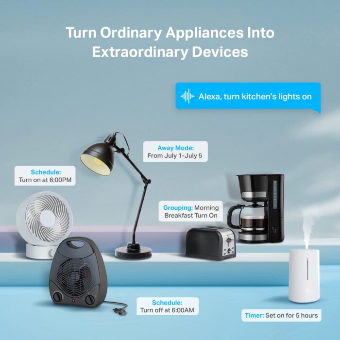 Kasa Smart - 15A Ultra Mini Plug, Smart Home Wi-Fi Plug Works with Alexa, Google Home and IFTTT, No Hub Required, UL Certified, 2.4G WiFi Only, 2-Pack (EP10P2) - Image 4