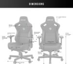 Anda Seat Andaseat Kaiser 3 Large Premium Ergonomic Gaming/Office Chair with Magnetic Memory Foam Neck Pillow Support PVC leather Maroon AD12YDC L 01 A - Image 2