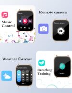 RUIMEN Smart Watches for Women Men (Answer/Make Calls, 2 Bands Included), 1.8" Smartwatch for iOS/Android Phones, Fitness Tracker Heart Rate/Sleep Monitor Digital Watch Waterproof Milky White - Image 8