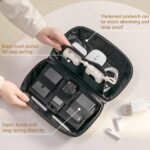 Electronic Digital Accessories Organizer, Waterproof Double-Layer Travel Storage Pouch for Cables, Chargers, Flash Drives, SD Cards, Power Banks, and Mini Tablets – Universal Carrying Case (Grey)