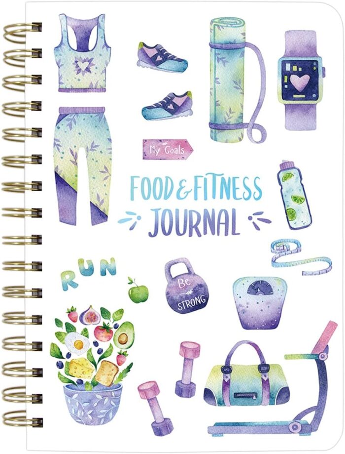 ceiba tree Food and Fitness Journal Meal Journal Diary Workout Wellness Log Notebook Planner Weight Loss Diet Meal Exercise Training Health Tracker 6.1″ x 8.5″ Hard Cover