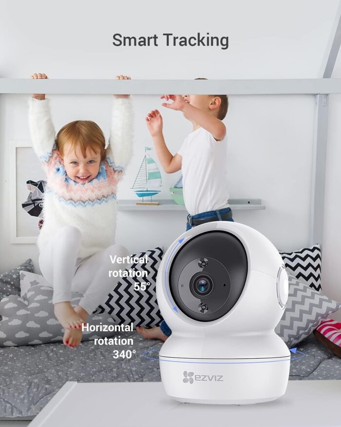 EZVIZ C6N Baby Monitor Security Camera, 1080p WiFi Camera, Surveillance Camera CCTV for Home with Night Vision, 360° Coverage Smart Tracking, Motion Detection, Two-Way Audio, H.264, Works With Alexa - Image 5