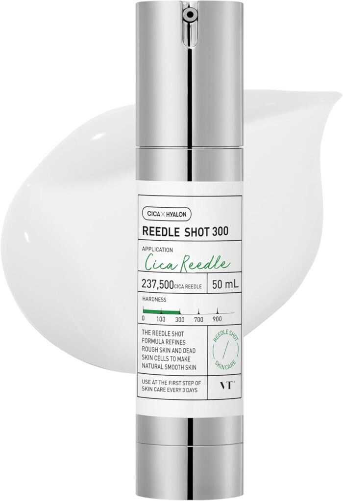 VT COSMETICS CICA Reedle Shot 300 | Advanced Night Exosome, Microneedling Serum, Centella Asiatica, Hyaluronic Acid, Propolis, Soft Skin, Regeneration, Glass Skin, Korean Skincare Booster (50ml)
