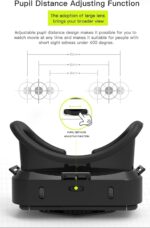MAKINGTEC VR SHINECON Virtual Reality VR Headset 3D Glasses VR Goggles for TV, Movies & Video Games, Compatibale iOS & Android Smartphone Within 4.7-7 inch Screen, Black - Image 7