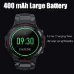 EIGIIS Military Smart Watch Men Outdoor Waterproof Tactical Smart Watch Bluetooth Talk Speaker 1.3 Inch HD Touch Screen Fitness Tracker Compatible with iPhone Samsung (Black) - Image 9