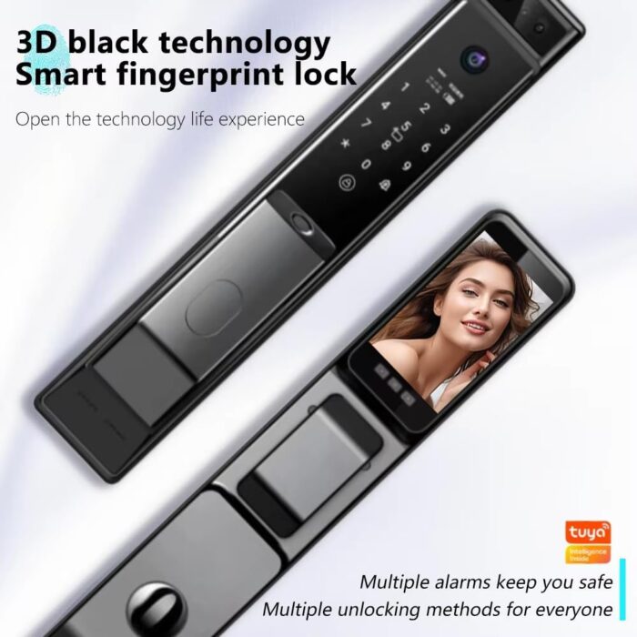 Smart Lock with HD Camera,UAE Version, 3D Facial Recognition,WiFi Video Intercom, Tuya APP Control for Apartment Home Office (S1) - Image 4