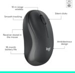 Logitech MK295 Wireless Mouse & Keyboard Combo with SilentTouch Technology, Full Numpad, Advanced Optical Tracking, Lag-Free Wireless, 90% Less Noise - Graphite - Image 9