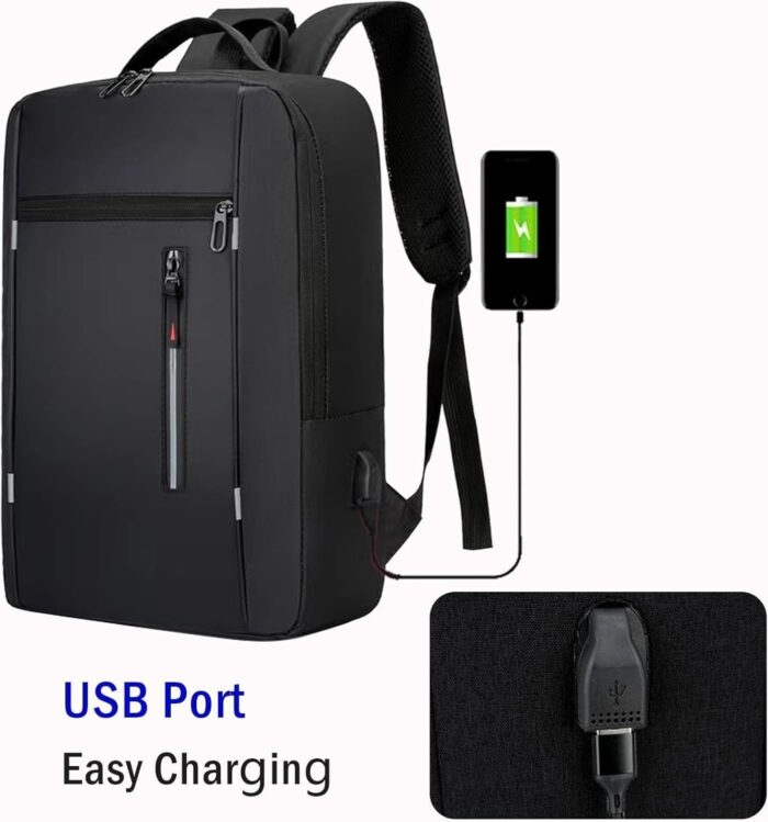 CENXI Gaming Backpack for PS5, Large Capacity Carrying Storage Bag with USB Port, Grey, Large, Game - Image 2