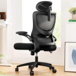 LAVORO ART Ergonomic Office Chair Computer Desk Chair Hold up to 135 Kg High Back Mesh and Adjustable Lumbar Support Rolling Home Office Desk Chairs Comfortable Gaming Work Wheel 3D Armrests Headrest