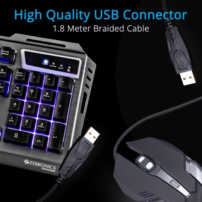 Zebronics Zeb-Transformer Gaming Keyboard and Mouse Combo (USB, Braided Cable) - Image 6