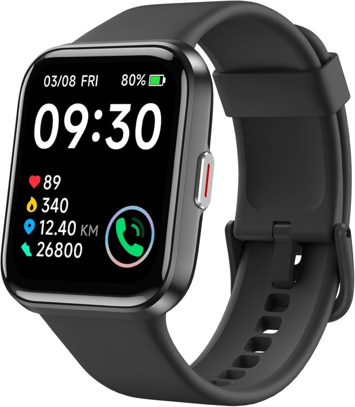 VRPEFIT Smart Watch for Men [Answer/Make Call], 1.7" Touchscreen Fitness Tracker with Heart Rate Blood Oxygen Sleep Monitor Compatible with iPhone & Android, Alexa Built-in, IP68 Waterproof Watch - Image 1