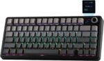 EPOMAKER X AULA F75 MAX Tri-Mode Wireless Gaming Keyboard, TFT Screen, Knob, Hot Swappable, 2.4GHz/Type-C/BT5.0, Gasket Creamy, for PC/Mac/Office/Gaming (Black Gradient)