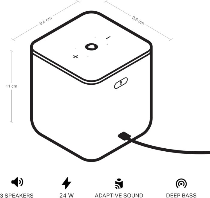 Yango Yasmina Midi | Smart AI Speaker | Premium Sound, Deep Bass & Stereo Pairing | Speaks English, Arabic | YangoPlay gift unlimited Movies, Series, Music, Quran | kids teacher & translator | Black - Image 10