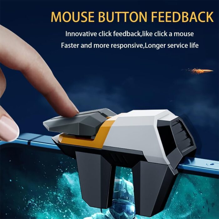 Mobile Game Controller Trigger, Mobile Game Accessories 6 Finger Gaming Trigger Gamepad Large Thickness, Sensitive Trigger with 3 Pair Gaming Finger Sleeves - Image 3