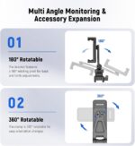NEEWER Metal Phone Tripod Mount with Cold Shoe Mount and NATO Clamp for dji RS4 RS3 Pro RS2 RSC2 Gimbal Stabilizer, Phone Clamp Clip Holder - Image 4