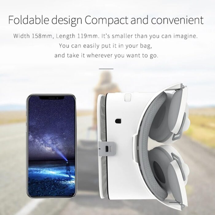 VR Headset, Virtual Reality Headset with Controller & Headphones for Kid Adult Play 3D Game Movie, Universal Wireless VR Set Glasses Goggle Bundle for IOS Android Windows Smartphones - Image 3