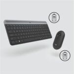 Logitech MK470 Slim Wireless Keyboard and Mouse Combo - Modern Compact Layout, Ultra Quiet, 2.4 GHz USB Receiver, Plug n' Play Connectivity, Compatible with Windows - Black - Image 5