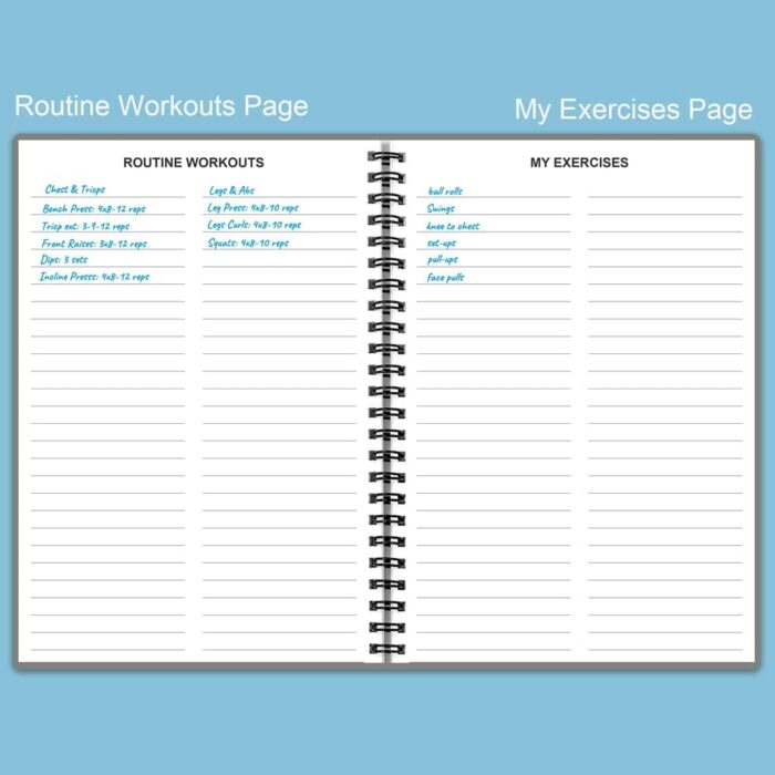 Nokingo Fitness Planner for Women & Men - A5 Workout Log Book/Exercise Workout Log to Track Weight Loss, GYM, Bodybuilding Progress - Daily Health & Wellness Workout Journals, 5.8X8.25 In Workout Book - Image 5