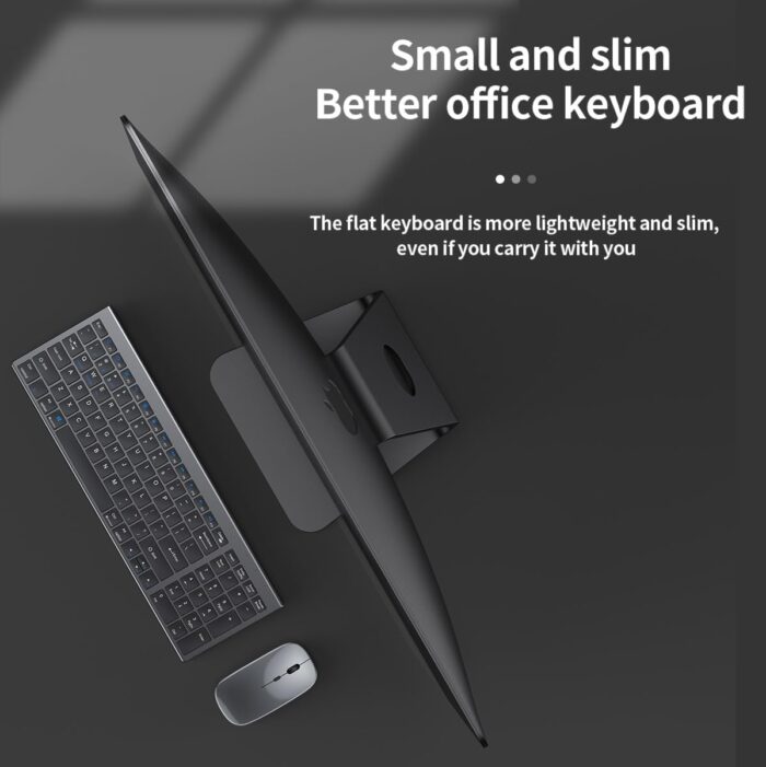 Necomi Rechargeable Keyboard and Mouse Wireless,USB A & Type C Receiver 2.4G Mouse and keyboard,Type C charging(English+Arabic) - Image 2