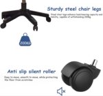 Forubar Office Chair Ergonomic Desk Chair with Footrest & Armrest, High Back Executive Office Chair, Home Computer Reclining Chair for Work, Max 200kg (Linen-With Footrest, Blue) - Image 7