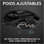 Logitech G502 HERO High Performance Wired Gaming Mouse, HERO 25K Sensor, 25,600 DPI, RGB, Adjustable Weights, 11 Programmable Buttons, On-Board Memory, PC / Mac - Black - Image 4