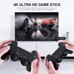 GSH USB Wireless Console Game Stick Video Game Console Built-in 3000 Classic Games 8 Bit Mini Retro Controller HDMI Output Dual Player- 4K Ultra HD Game Stick Black - Image 2