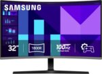 Samsung 32-inch S3 (S39GD) FHD 100Hz Curved Monitor, Game Mode, Eye Saver Mode, Multiple Connectivity with HDMI Port, Built-in Speakers, LS32D396GANXZA, 2025