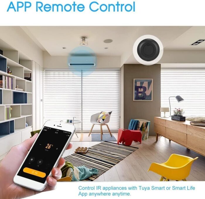 UanTii Wifi IR Remote Controller Tuya Smart Infrared Universal Remote Controller for Air Condition Fan TV Amazon App Recomtrol Control Alexa Google Home Siri Voice Control - Image 2