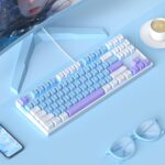 MageGee 75% Mechanical Gaming Keyboard with Blue Switch, LED Blue Backlit Keyboard, 87 Keys Compact TKL Wired Computer Keyboard for Windows Laptop PC Gamer - Blue Whie - Image 8