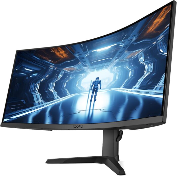 KOORUI 34-inch Curved Ultrawide WQHD 3440×1440 Gaming Monitor, 165Hz 1000R- PIP/PBP, 1ms(MPRT), HDR400, DCI-P3 95%, FreeSync Premium, 1 x DP 1.4 & 2 x HDMI 2.0, Tilt Height Swivel Adjustment, 34E6UC - Image 12