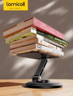 Lamicall Adjustable Phone Stand for Desk - 360 Rotating Foldable Cell Phone Holder Desktop Portable Cellphone Stand, Office Desk Accessories for iPhone 16 15 14 13 Pro Max, 4-10” Smartphones, iPad - Image 7