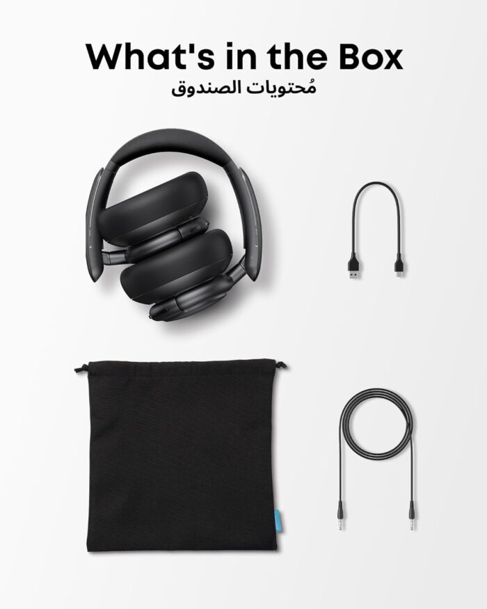 Anker Soundcore Q30 Hybrid Active Noise Cancelling Headphones Bluetooth with Multiple Modes, Hi-Res Sound Bluetooth Headphones, Custom EQ via App, 50H Playtime, Multipoint Connection - Image 7