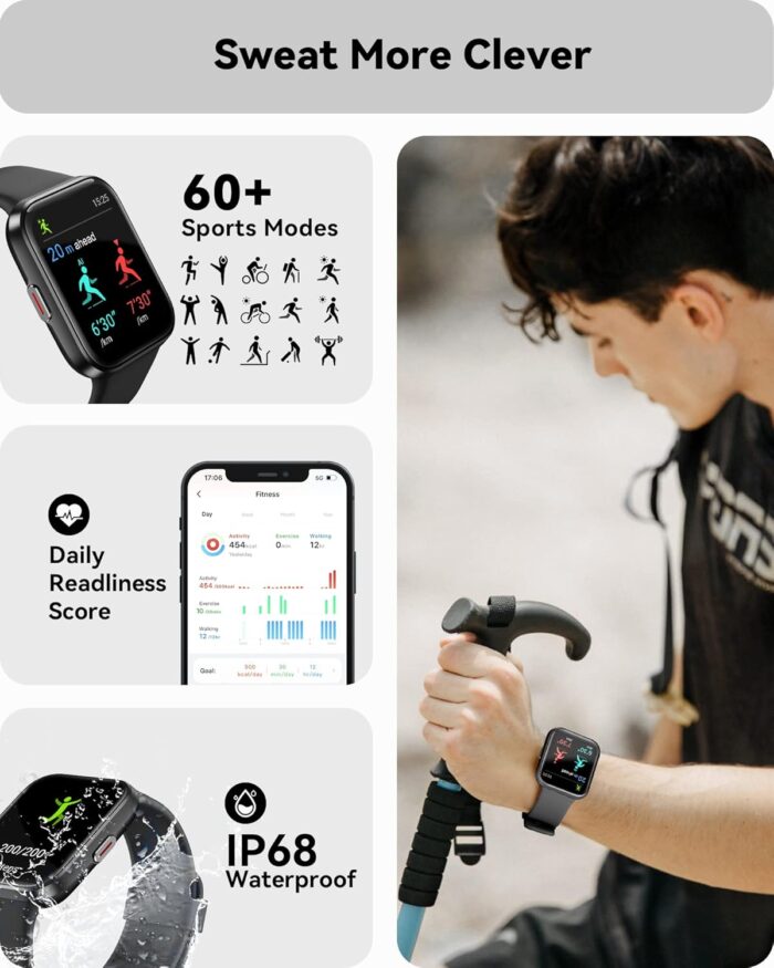 ENOMIR Smart Watch for Men Women(Answer/Make Call), Alexa Built-in,Fitness with Heart Rate SpO2 Sleep Monitor 100 Sports 5ATM Waterproof Activity Trackers and Smartwatches iOS&Android Phones - Image 5