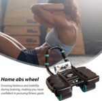 SKY-TOUCH 4-Wheel Automatic Rebound Ab Roller - Ultimate Core Strength Trainer with Elbow Supports, Knee Mat, and Timer for Effective Abs Workouts,36 * 23 * 25cm,Black - Image 6