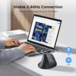 UGREEN Ergonomic Vertical Mouse, 2.4GHz Optical Wireless Mouse, 3 Adjustable DPI 800/1200/1600 Levels 6 Buttons Mouse Wireless, for Laptop, PC, Computer, Desktop, Notebook etc, Black Mice - Image 3