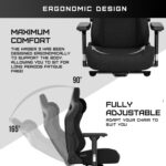 Anda Seat Kaiser-3 Large -Premium Ergonomic Gaming/Office Chair with Magnetic Memory Foam Neck Pillow Support-PVC leather Orange -AD12YDC-L-01-O-PVC - Image 5