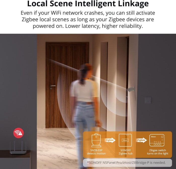 SONOFF SNZB-03P ZigBee Motion Sensor (Updated Version), Wireless Motion Detector Get Alerts or Trigger Lights, SONOFF Zigbee Bridge Required, Batteries Included, Works with Alexa & Google Home - Image 9