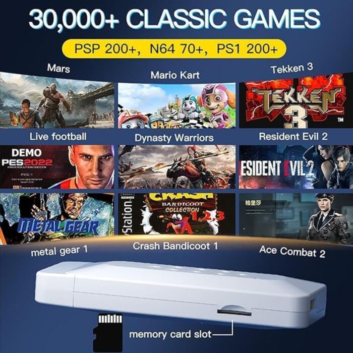 2024 Newest Retro Game Stick – 20,000+ Classic Video Games, 64GB Plug & Play Console with 52 Emulators, Dual 2.4GHz Wireless Controllers, 4K HDMI Output for TV - Image 5