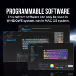 EPOMAKER x AULA F75 Gasket Mechanical Keyboard, 75% Wireless Hot Swappable Gaming Keyboard with Five-Layer Padding&Knob, Bluetooth/2.4GHz/USB-C, RGB (Black Gradient, LEOBOG Reaper Switch) - Image 7