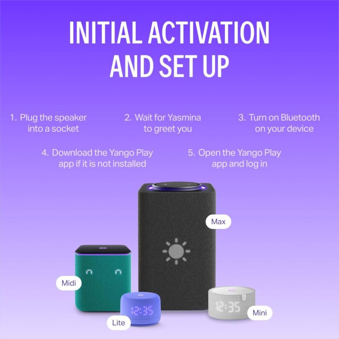 Yango Yasmina Midi | Smart AI Speaker | Premium Sound, Deep Bass & Stereo Pairing | Speaks English, Arabic | YangoPlay gift unlimited Movies, Series, Music, Quran | kids teacher & translator | Black - Image 11